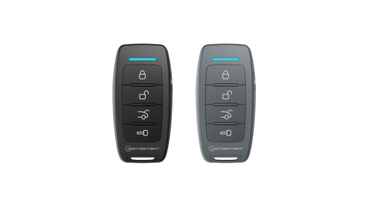 iDatastart R220 and R220G remotes in black and grey cases