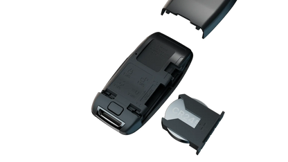 iDatastart R225 remote opened for CR2450 battery replacement