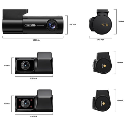 Viofo T330 3CH camera dimensions