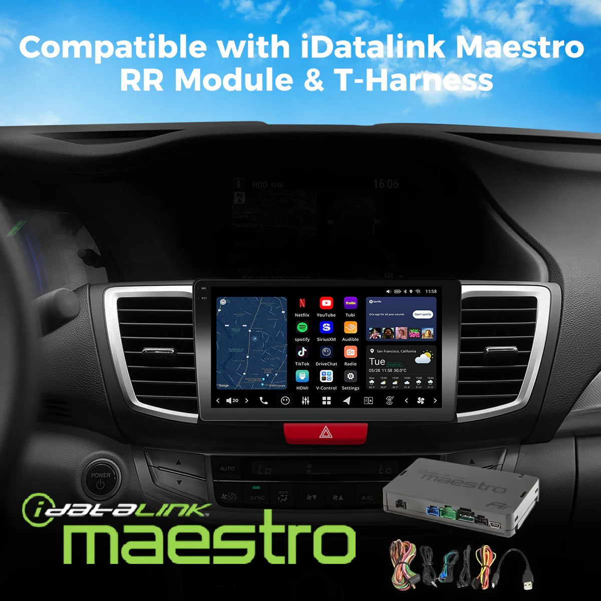 VINLAND 2013 - 2015 Honda Accord Custom Fit Car Stereo, V13AC111N-MRR-HO2