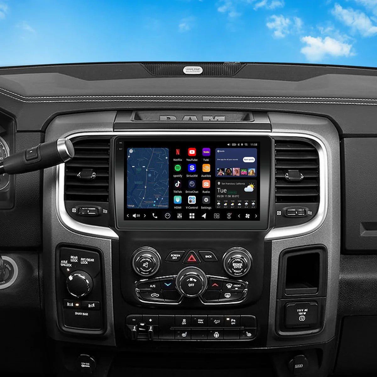 VINLAND 2013-2018 RAM 1500 with 8.4" Screen and Auto Climate Controls Custom Fit Car Stereo with pro installation, support, shipping