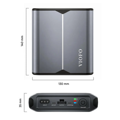 Viofo BP60 Dashcam Battery, 5000mAh LiFePO4, Bluetooth App, Up to 38 Hour Parking Mode