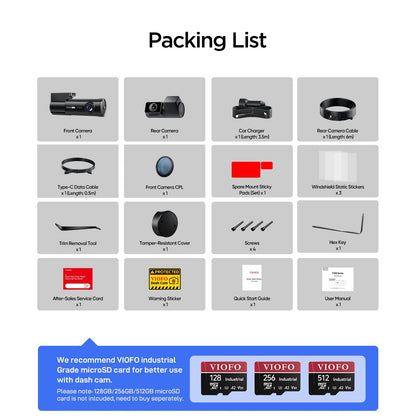 Viofo T330 2CH what's in the box