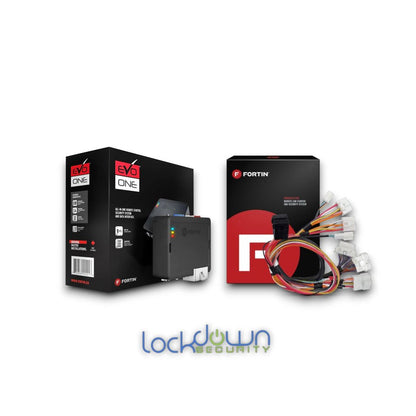 Fortin NIS5-ONE Plug and Play Remote Starter ⭕ with wiring harness and packaging, professional installation available.