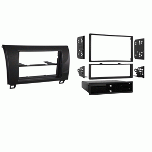 Metra 99-8220CHG 2008 - 2022 Toyota Sequoia / 2007 - 2013 Toyota Tundra Single and Double DIN Dash Kit | High Gloss Charcoal - Lockdown Security