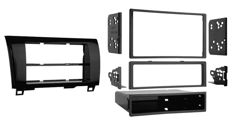 Metra 99-8220HG 2008 - 2022 Toyota Sequoia / 2007 - 2013 Toyota Tundra Single and Double DIN Dash Kit | High Gloss Black - Lockdown Security