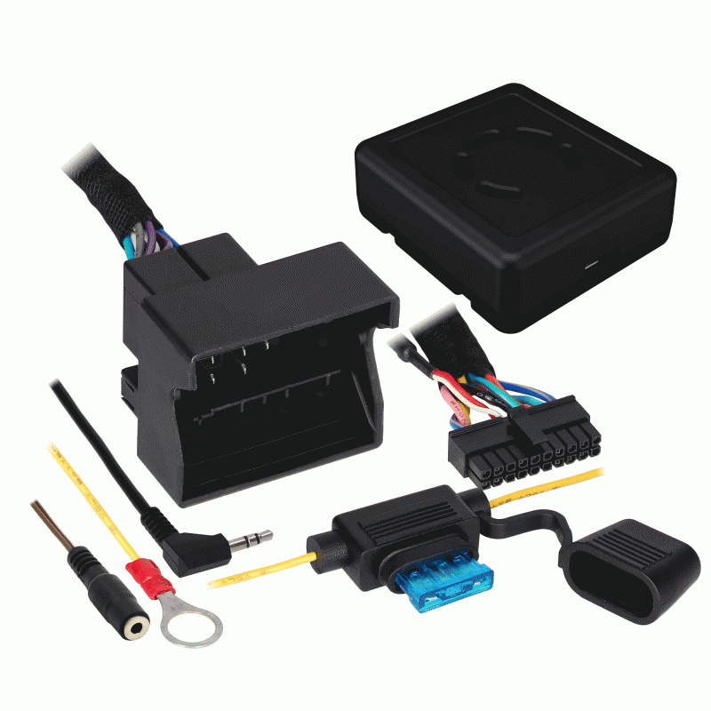 Axxess AXTC-BM1 BMW Radio Replacement Interface with Chime Module and Steering Wheel Control Interface, professional installation.