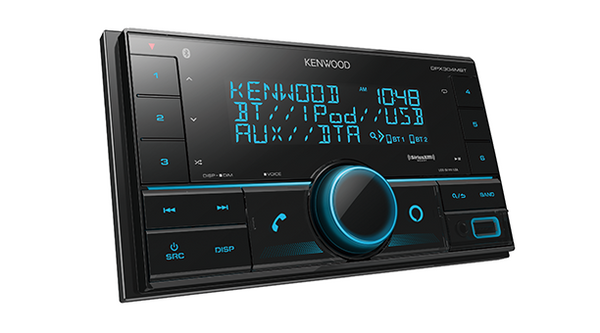 Kenwood DPX304MBT I 2-Din Digital Media Receiver with Bluetooth - Lockdown Security