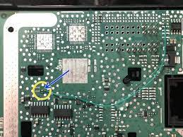Circuit board close-up showing EIS module modification for Mid City Engineering SKSNG222D4 Plug and Play Remote Starter ⭕ KEY SACRIFICE and EIS Module Modification Required with professional installation and fast shipping.