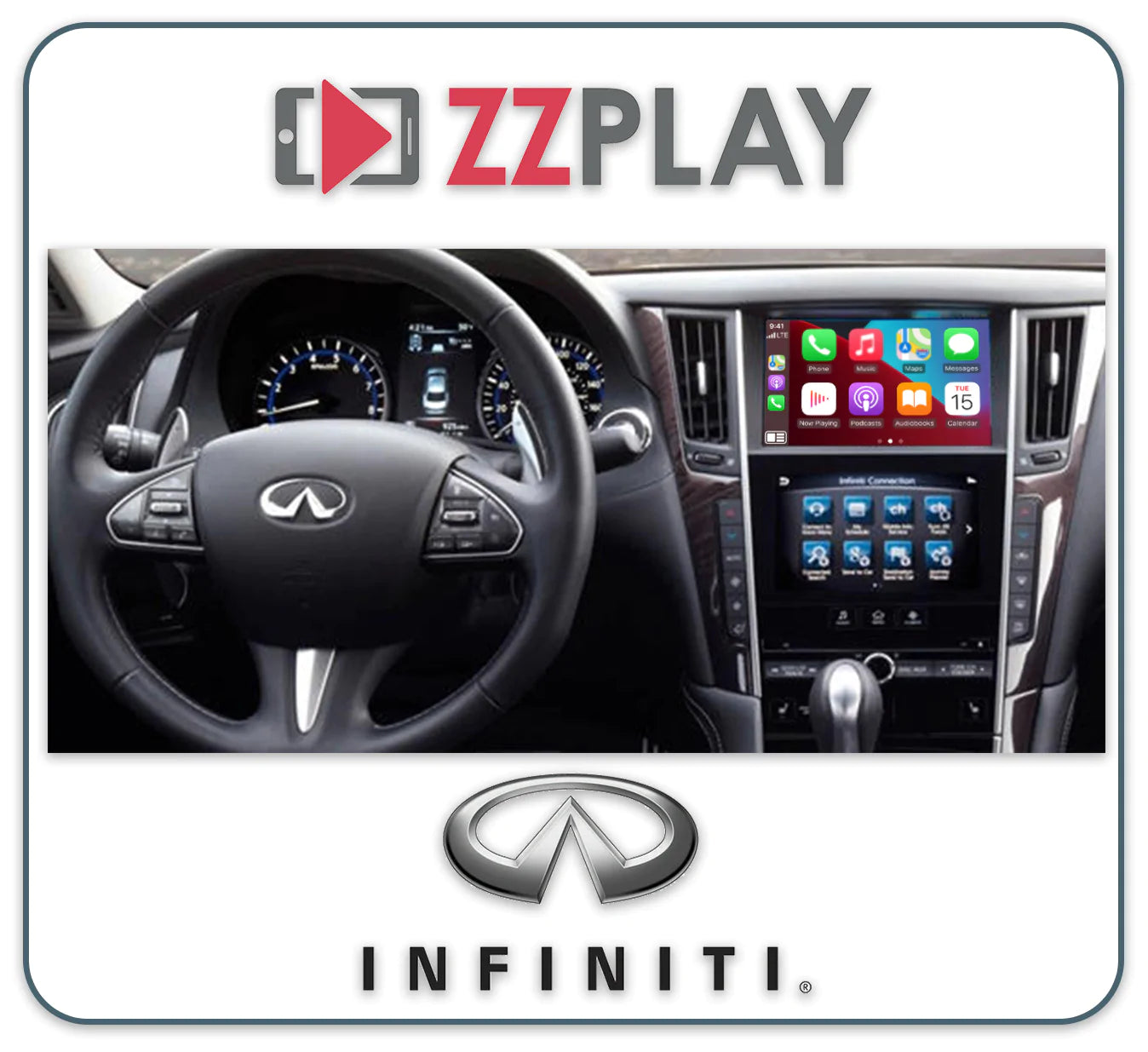 ZZ-2 IT2-INF-Q Wireless CarPlay and Android Auto Interface ⭕ Some vehicle do NOT support knob control with professional installation.