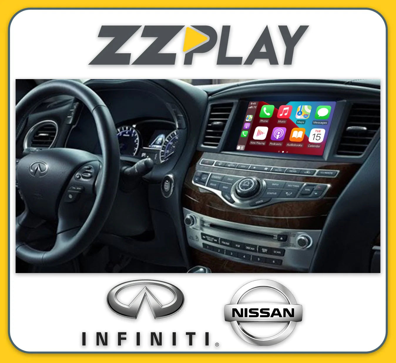 ZZ-2 ITZ-INF-B Wireless CarPlay and Android Auto Interface ⭕ Nissan Pathfinders MUST have 8" Screen Radio with professional installation and support.