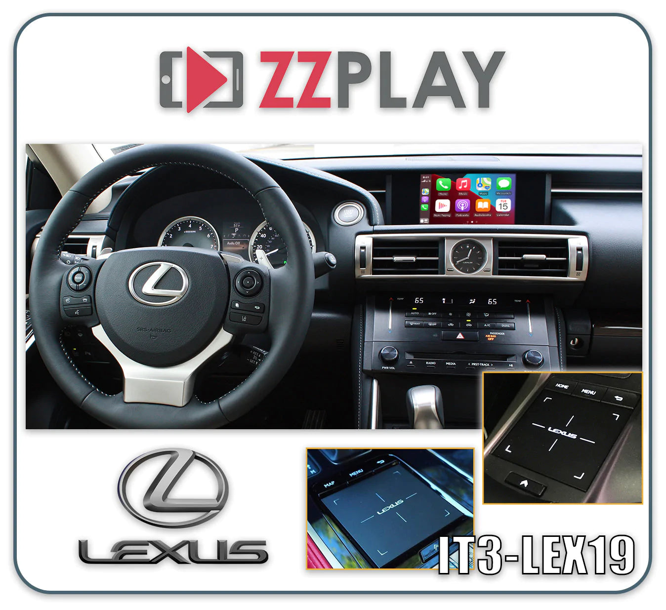 ZZ-2 IT3-LEX19L Wireless CarPlay and Android Auto Interface ⭕ Fits 10.25" Screen with Large Touchpad Professional Installation Fast Shipping
