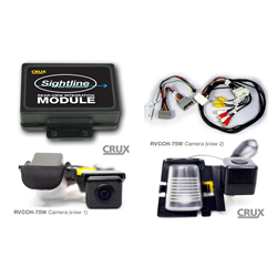 Crux RVCCH-75W Jeep Wrangler 2007 - 2015 Back Up Camera with Interface kit including camera, module, wiring harness, professional installation.