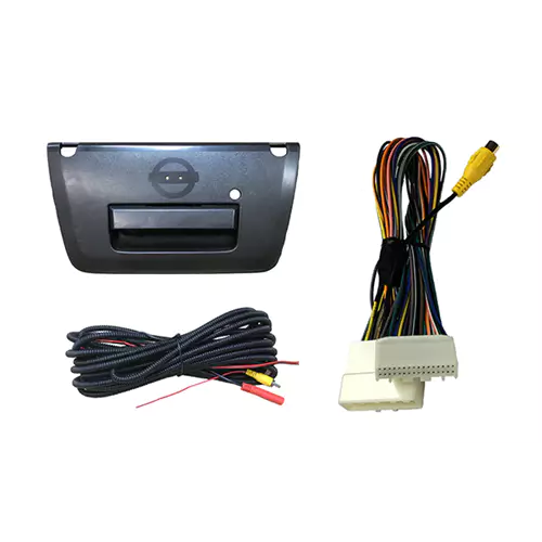Crux RVCNS-74F Nissan Frontier 2013 - 2016 Tail Gate Handle Camera with Interface kit with wiring harnesses professional installation fast shipping