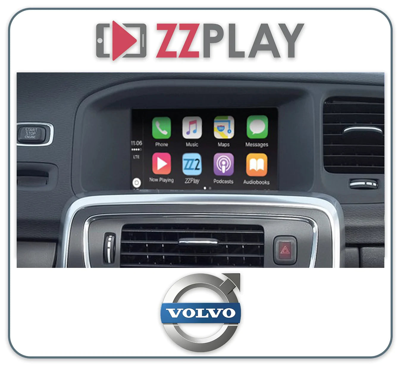 ZZ-2 IT3-VOLVO Wireless CarPlay and Android Auto Interface ⭕ Radio MUST have NAV and GLOBE Buttons with professional installation and fast shipping.