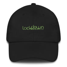 Black Lockdown Security - Dad hat with green embroidered logo, professional installation and fast shipping offered worldwide
