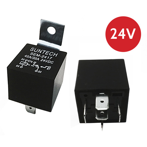 Suntech SEM-2417 SPDT 24 Volt 30/40 Amp Relay | SPDT - Lockdown Security
